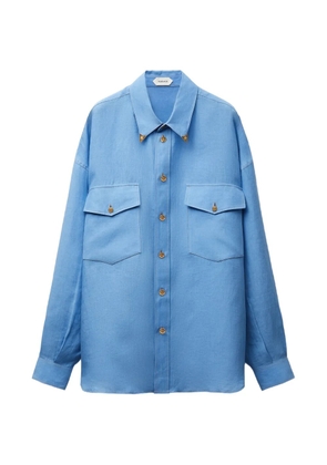 Versace linen relaxed shirt - Blue