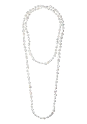 Yoko London Baroque Freshwater pearl rope necklace - White