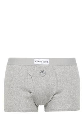 Marine Serre Crescent Moon-embroidered boxers - Grey