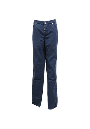 Brunello Cucinelli Vintage straight-leg cotton trousers - Blue