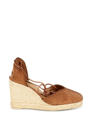 Castañer Cora woven heeled espadrilles - Brown