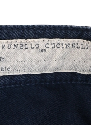 Brunello Cucinelli Vintage straight-leg cotton trousers - Blue