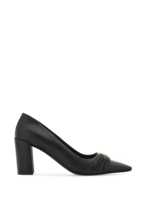 Ferragamo Gancini ornament pumps with block heel - Black