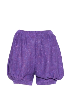 Sophia Webster Princess glitter-knit shorts - Purple