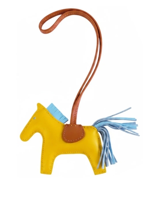 Hermès Pre-Owned 2019 Milo Lambskin Grigri Rodeo Bag Charm PM key chain - Yellow