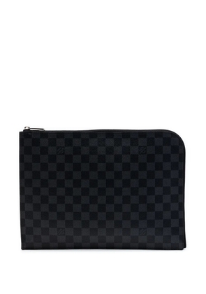 Louis Vuitton Pre-Owned 2017 Damier Graphite Pochette Jour GM clutch bag - Black