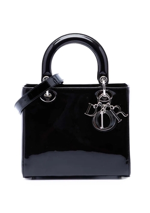 Christian Dior Pre-Owned 2015 Medium Patent Lady Dior satchel - Black