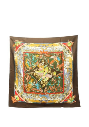 Hermès Pre-Owned 2000s Tropiques Laurence Bourthoumieux silk scarf - Brown