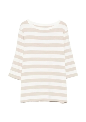 Majestic Filatures striped boat-neck T-shirt - White