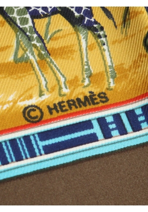 Hermès Pre-Owned 2000s Tropiques Laurence Bourthoumieux silk scarf - Brown