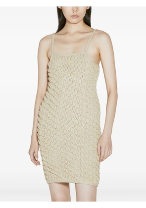 Isa Boulder cable-knit mini dress - Neutrals