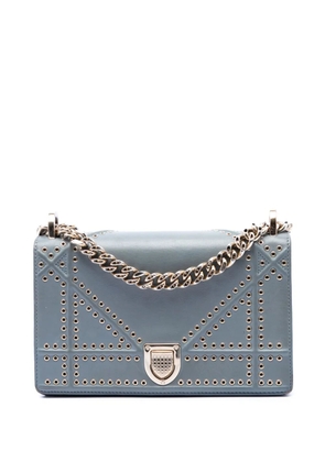 Christian Dior Pre-Owned 2018 Small Studded Calfskin Diorama crossbody bag - Blue