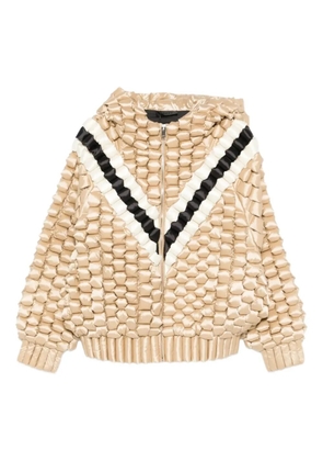 RAXXY Textured Hooded Jacket - Neutrals