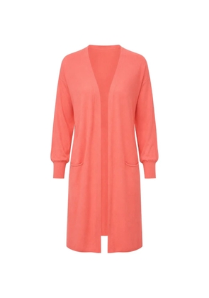 Malo cotton-piqué ribbed-cuff cardigan - Orange