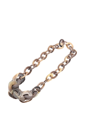 Hermès Pre-Owned 2000s Calamba buffalo horn necklace - Brown