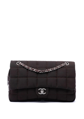 CHANEL Pre-Owned 2003-2004 Medium Nylon Chocolate Bar Camera Flap shoulder bag - Brown