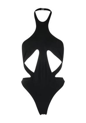 Mugler halterneck cut-out swimsuit - Black