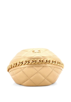 CHANEL Pre-Owned Chain Around Pouch Quilted Lambskin Extra Mini hobo bag - Gold