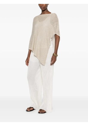 Enza Costa plissé palazzo pants - Neutrals