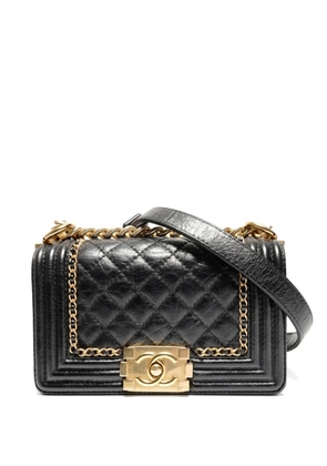 CHANEL Pre-Owned 2016-2017 Boy quilted shoulder bag - Black