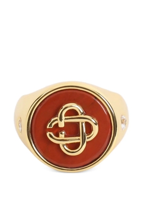 Casablanca logo-motif signet ring - Gold