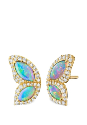 MONICA RICH KOSANN opal and diamond butterfly earrings - Gold