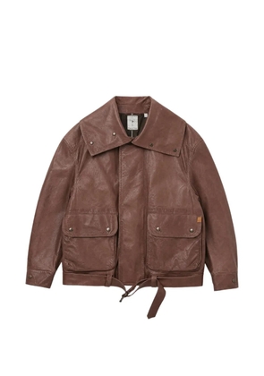 CALVIN KLEIN COLLECTION Isa belted leather jacket - Brown