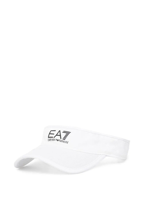 Ea7 Emporio Armani cotton logo-print visor - White