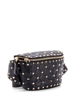 Valentino Garavani Pre-Owned Rockstud Spike Quilted Leather Small belt bag - Black