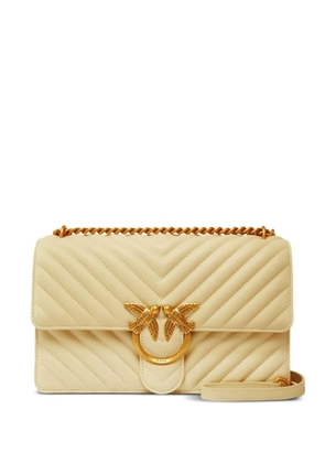 PINKO bird-embellishment shoulder bag - Neutrals