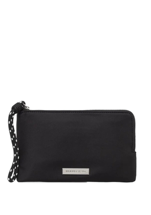 Karl Lagerfeld logo-plaque rope-trim clutch bag - Black