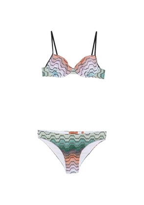 Missoni zigzag-knit bikini - Orange