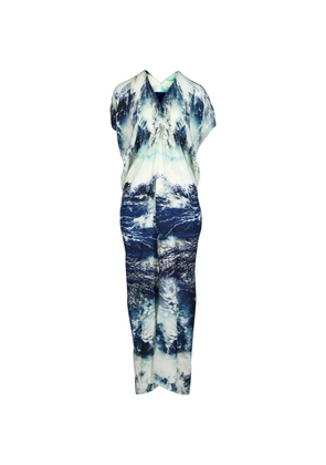 Zero + Maria Cornejo Issa graphic-print V-neck maxi dress - Blue