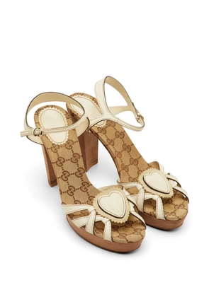 Gucci Pre-Owned leather platform sandals - Neutrals