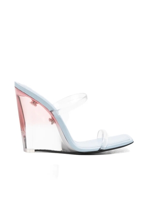 Casablanca transparent-strap wedge sandals - White