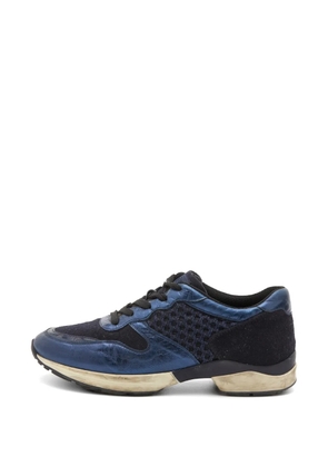 Tod's Vintage leather-panelled low-top sneakers - Black