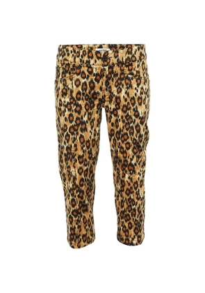 Moschino Pre-Owned animal-print cropped trousers - Neutrals