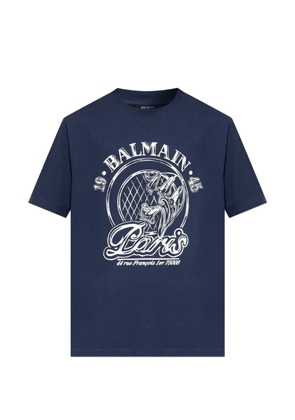 Balmain logo-print T-shirt - Blue