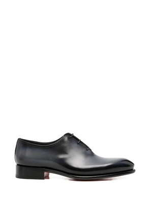 Santoni lace-up leather oxford shoes - Blue
