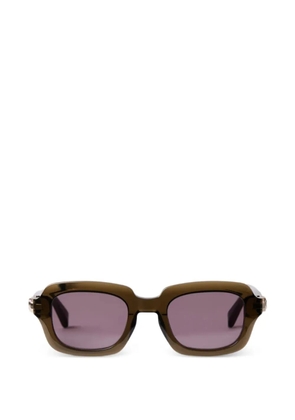 SANDRO bead-embellished square-frame sunglasses - Green