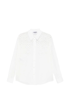 MOSCHINO JEANS broderie-anglaise shirt - White