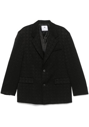 Marine Serre Moon Diamond-jacquard blazer - Black