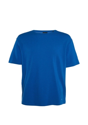 Emporio Armani Pre-Owned textured cotton T-shirt - Blue