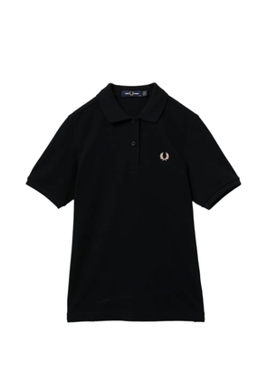 Fred Perry logo-embroidered polo shirt - Black