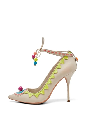 Sophia Webster Remmie ankle tie pumps - Neutrals