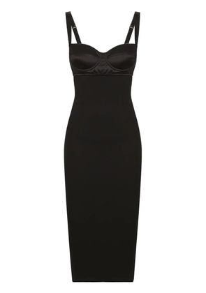 Dolce & Gabbana bustier-style sleeveless midi dress - Black