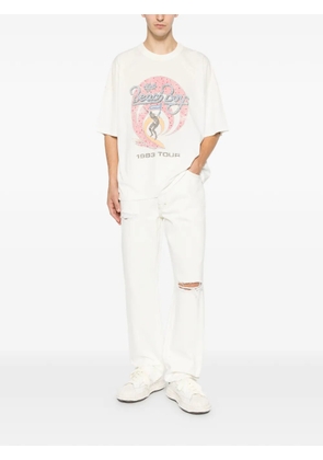 Represent Heaton distressed straight-leg jeans - White