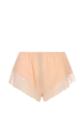 Chloé lace-trim jacquard pyjama shorts - Pink