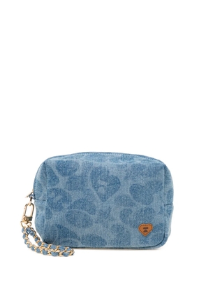 APEE™ by *A BATHING APE® denim chain make up bag - Blue