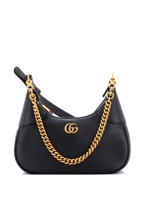 Gucci Pre-Owned Aphrodite Zip Shoulder Bag Leather Small hobo bag - Black